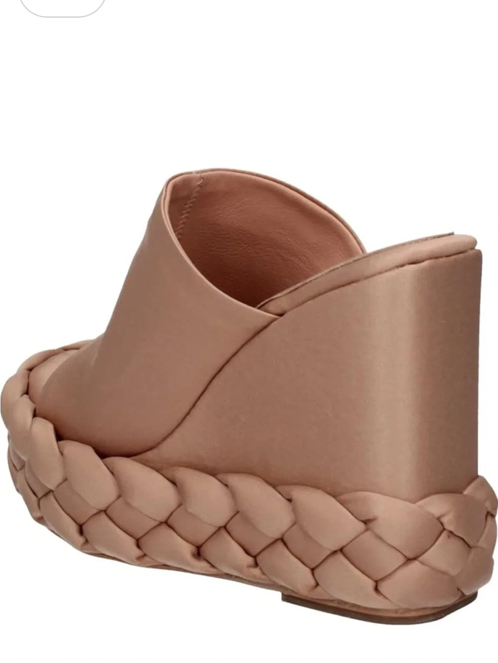 Paloma Barcelo Nude Braided Platform Wedge Slide